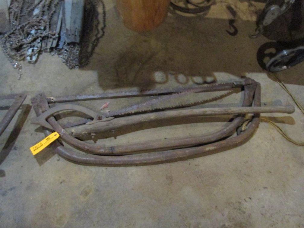 (2) Vintage Bow Saws and Cant Hook