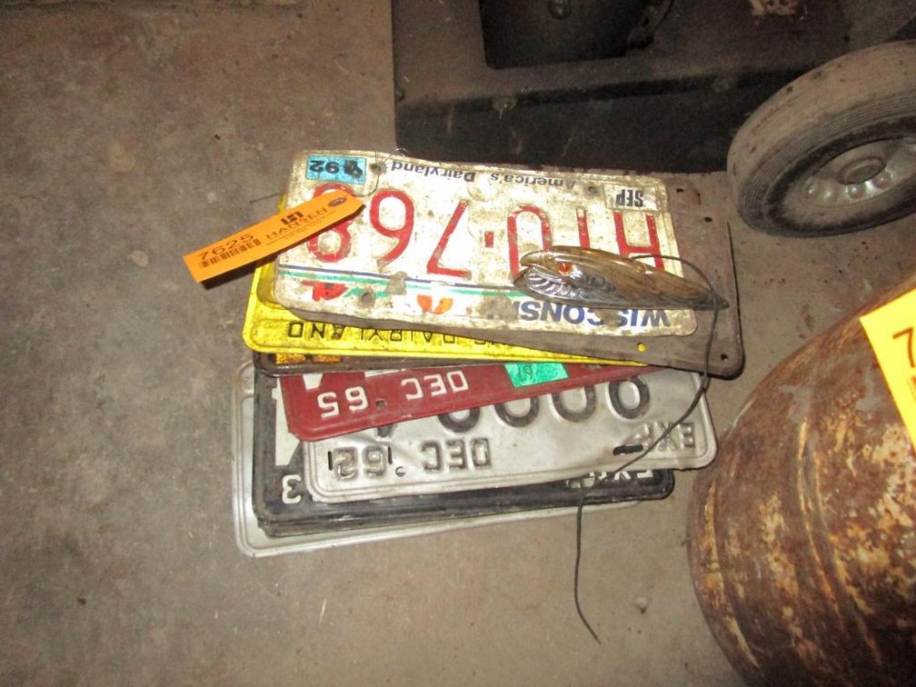 Various Vintage License Plates