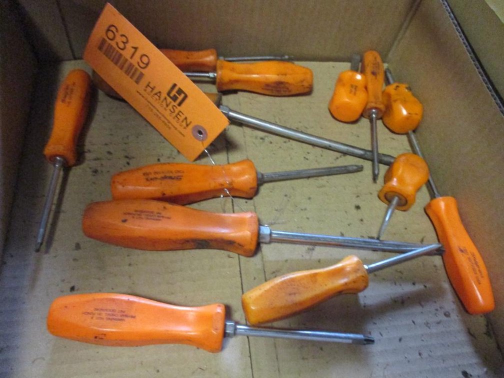 Box of Snap-On Screwdrivers
