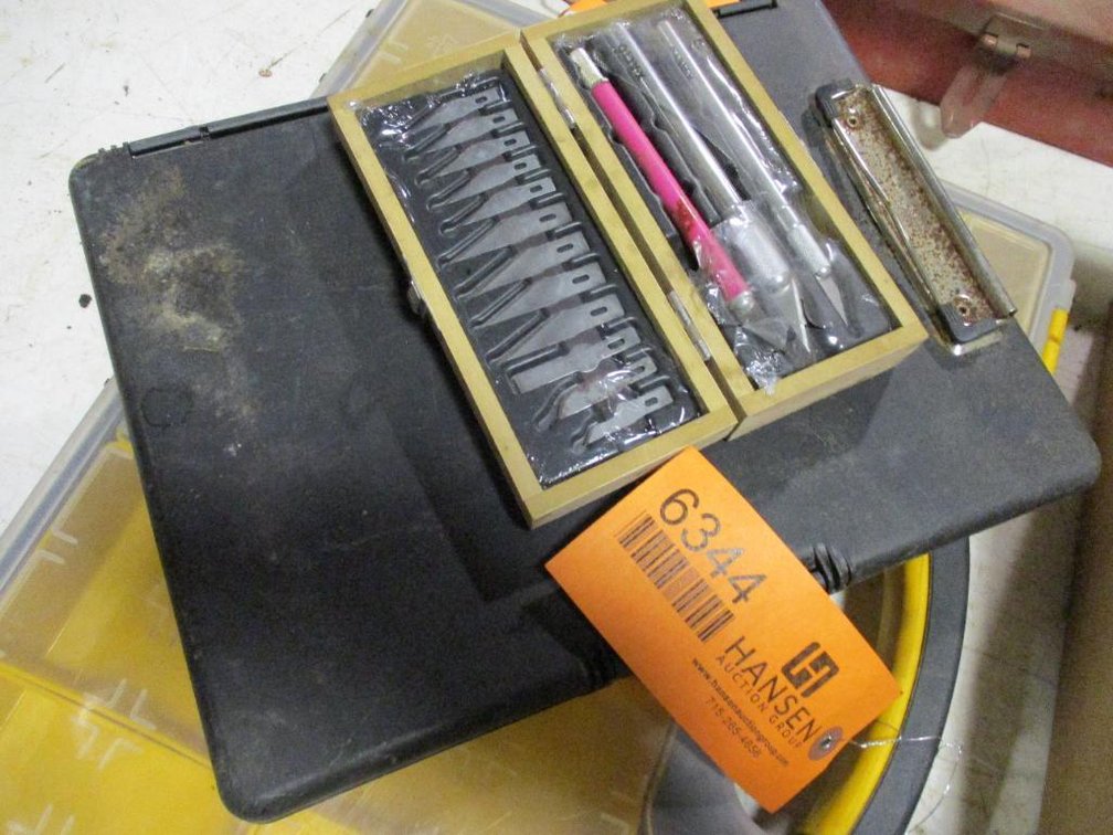 Hardware Container and X-Acto Knife Set