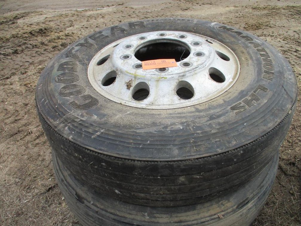 (3) Semi Tires and Rims