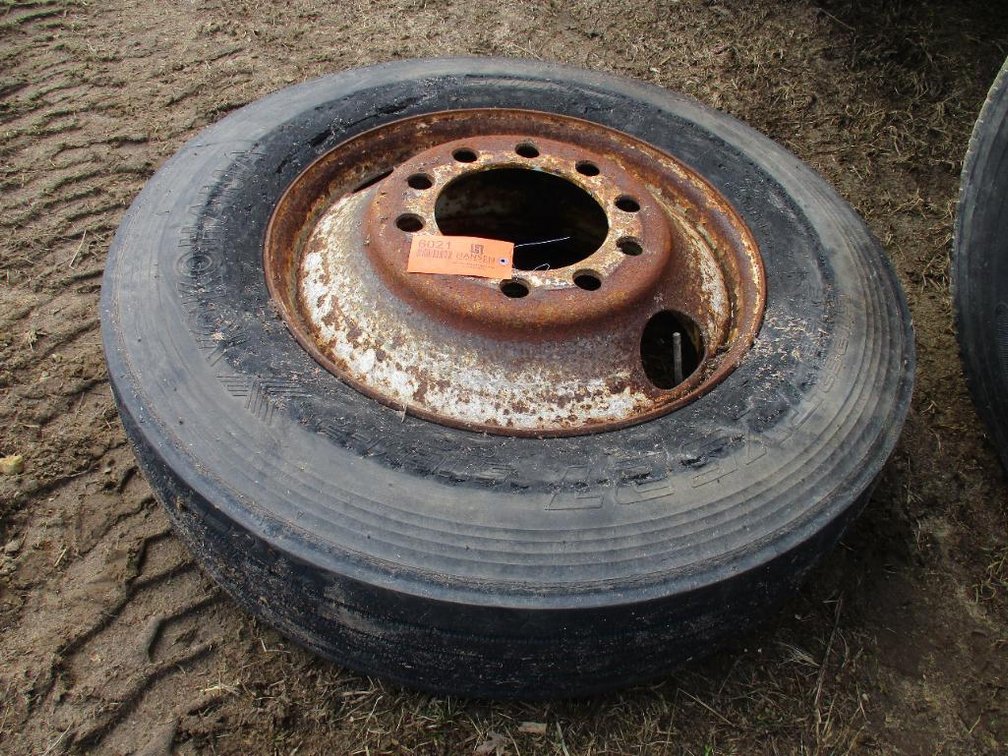 Semi Tire and Rim