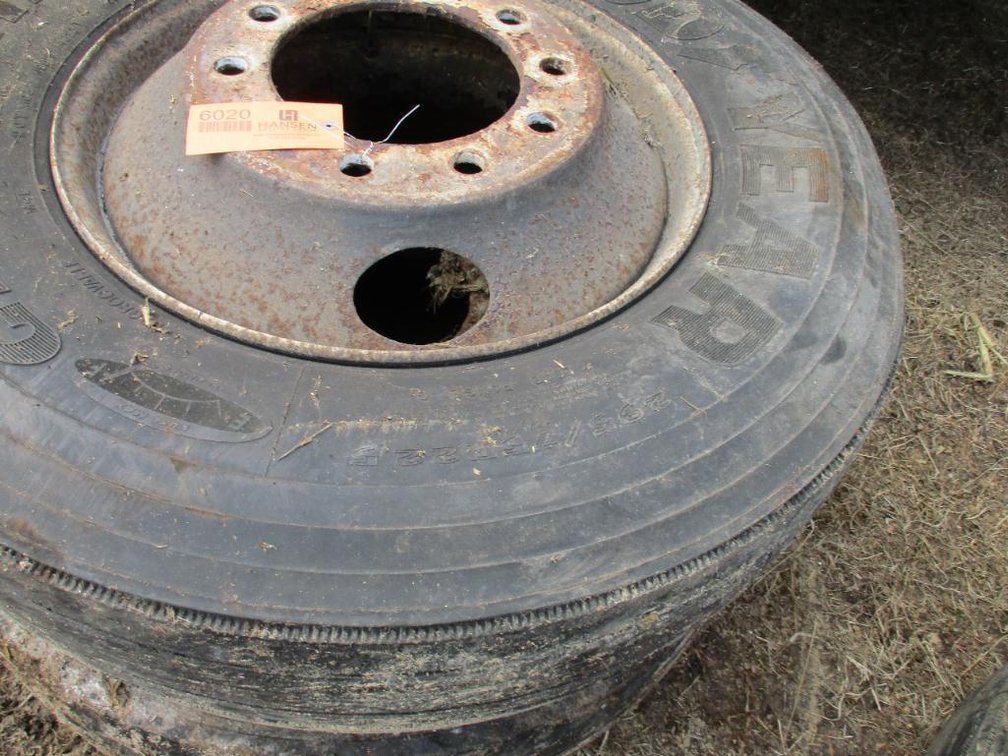 (2) Semi Tires and Rims