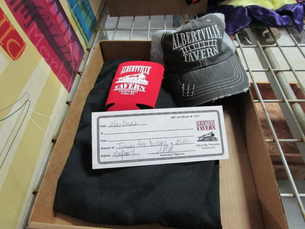 Albertville Tavern $25.00 Gift Certificate and Apparel