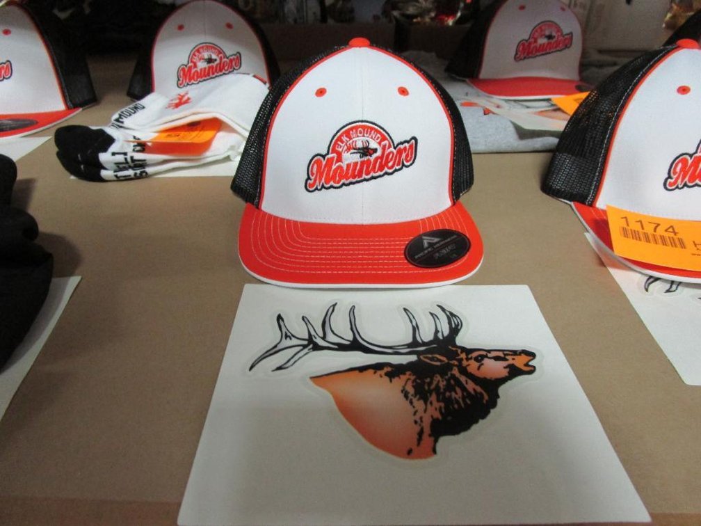 Elk Mound Mounders Hat and Decal