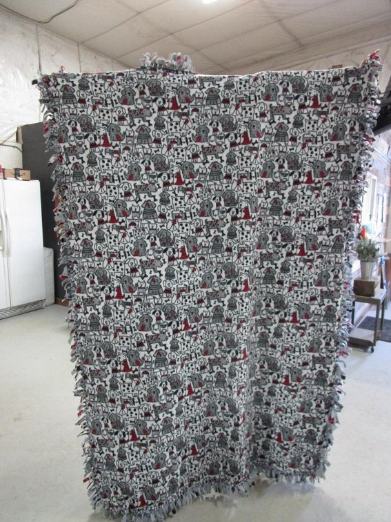 Fleece Puppy Themed Handcrafted Blanket