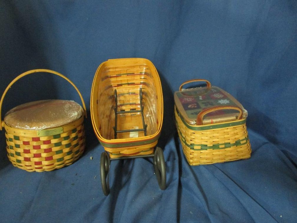 (3) Holiday Themed Longaberger Baskets