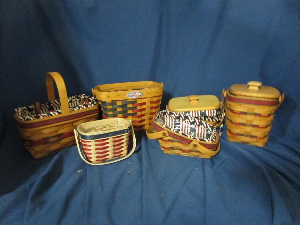 (7) Longaberger Baskets