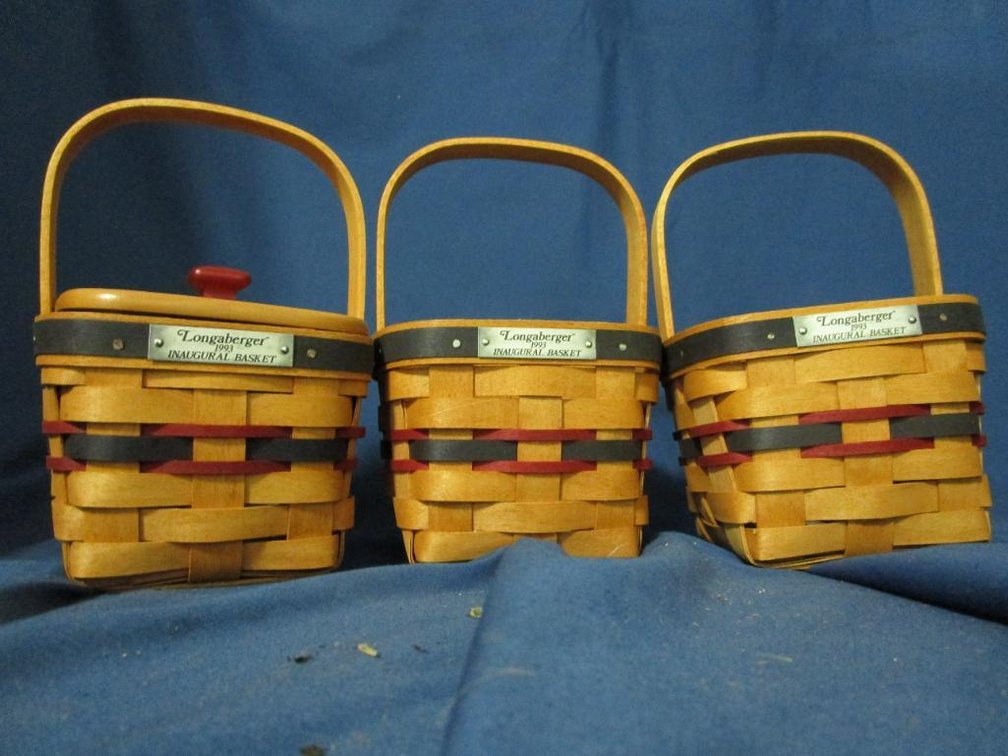 (3) Longaberger Inaugural Baskets