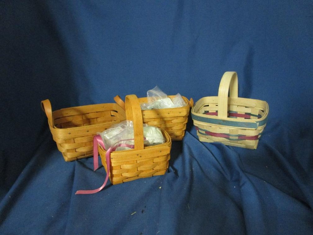 (4) Small Longaberger Baskets