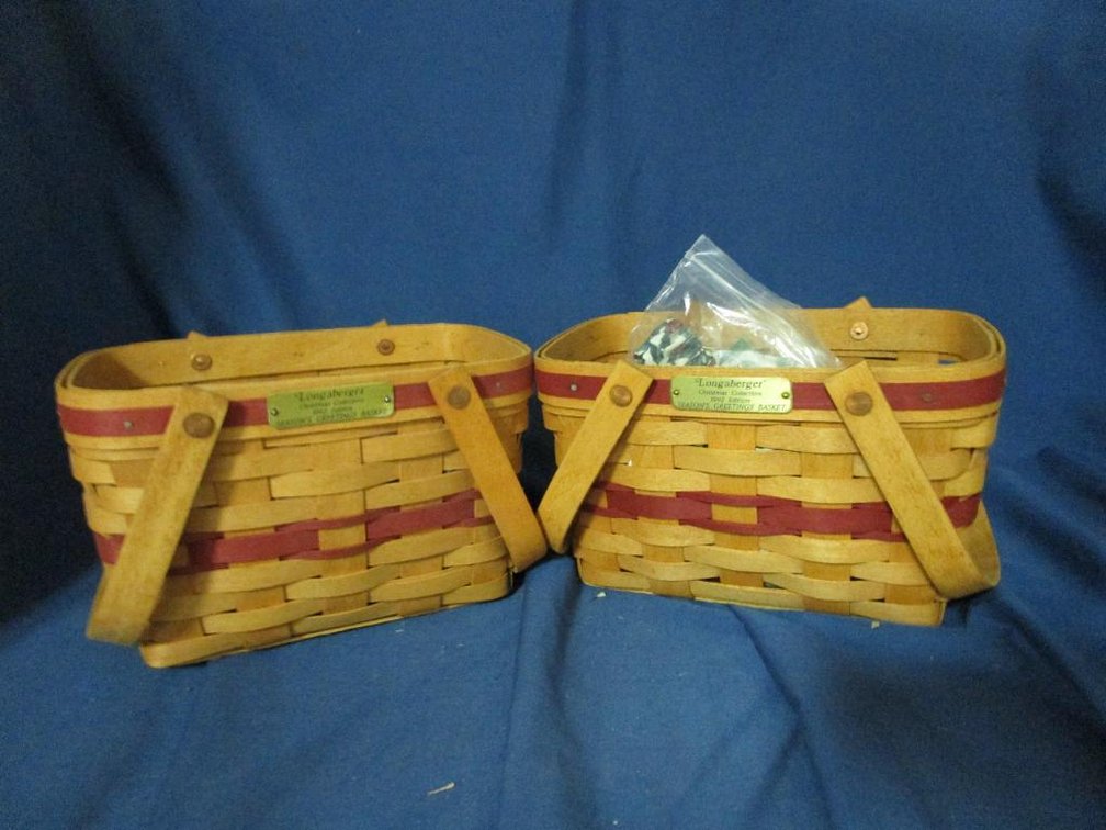(2) Longaberger Christmas Collection Baskets