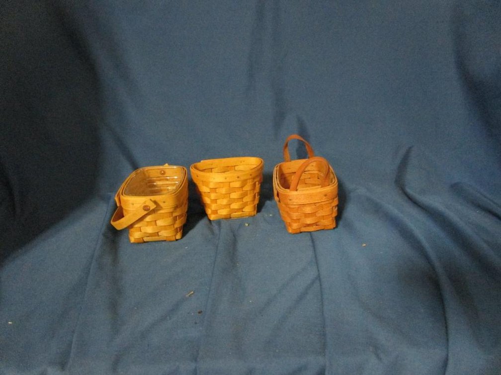 (3) Small Longaberger Baskets