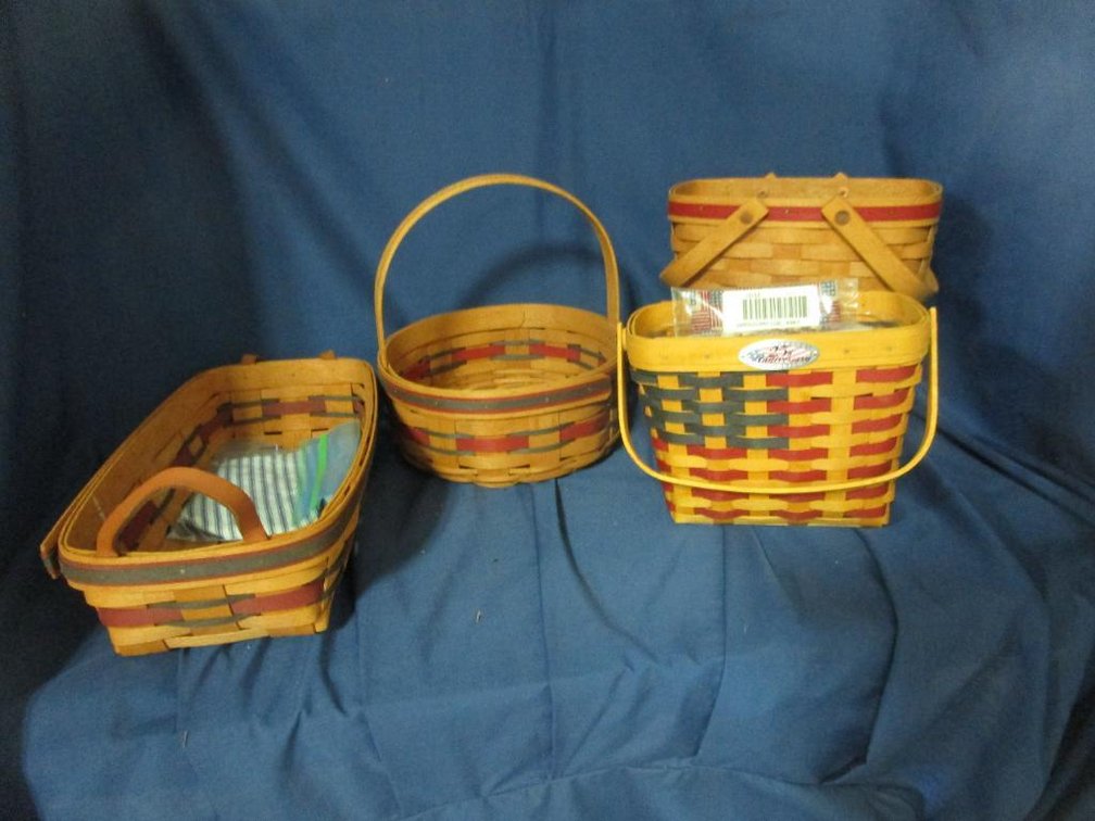 (4) Longaberger Patriotic Themed Baskets
