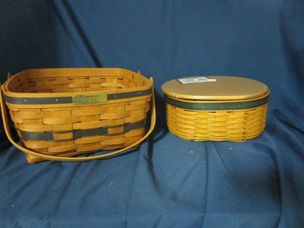 Longaberger Collectors Club Harmony Basket and 1992 Cake Basket