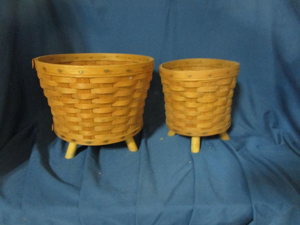 (2) Longaberger Potted Plant Baskets