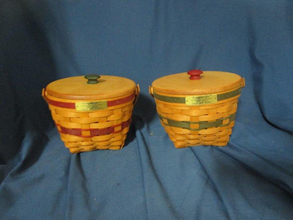 (2) 1994 Jingle Bell Baskets