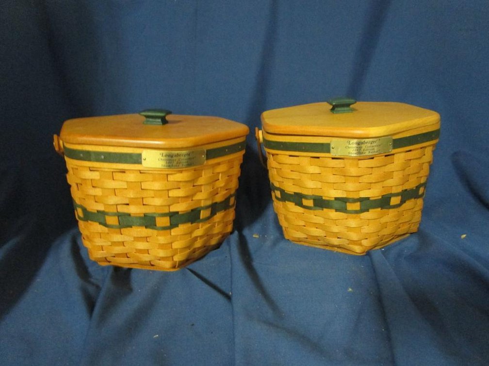 (2) Snowflake Longaberger Baskets