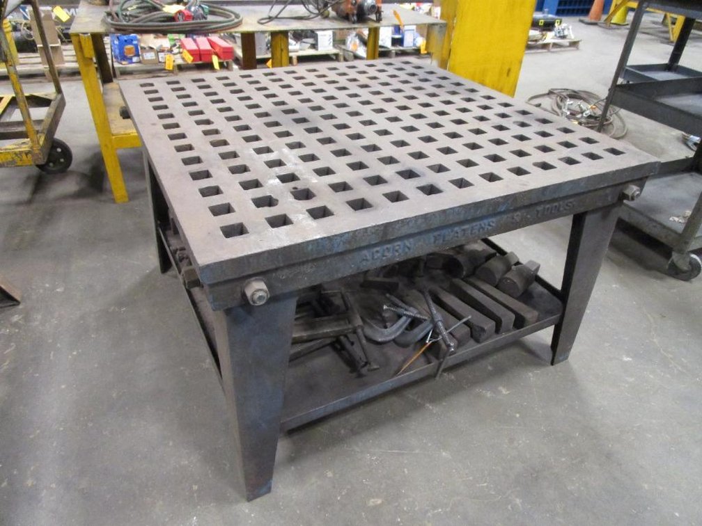 Acorn Platens and Tools Metal Heavy Duty Welding Table, 48" x 48"