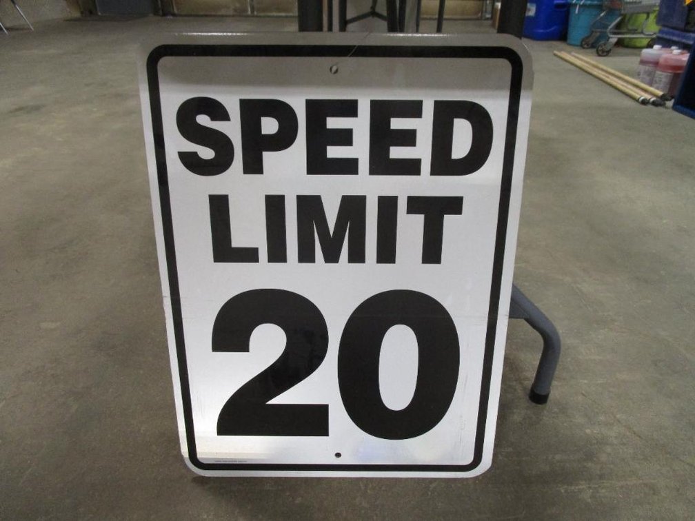 Metal "Speed Limit 20" Sign