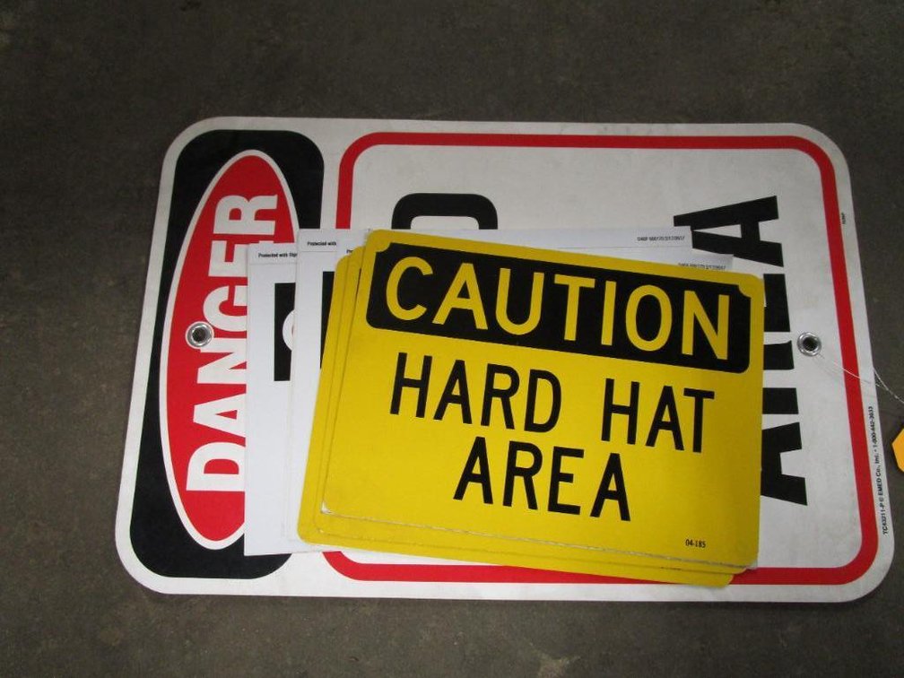 "Hard Hat Area" Warning Signs