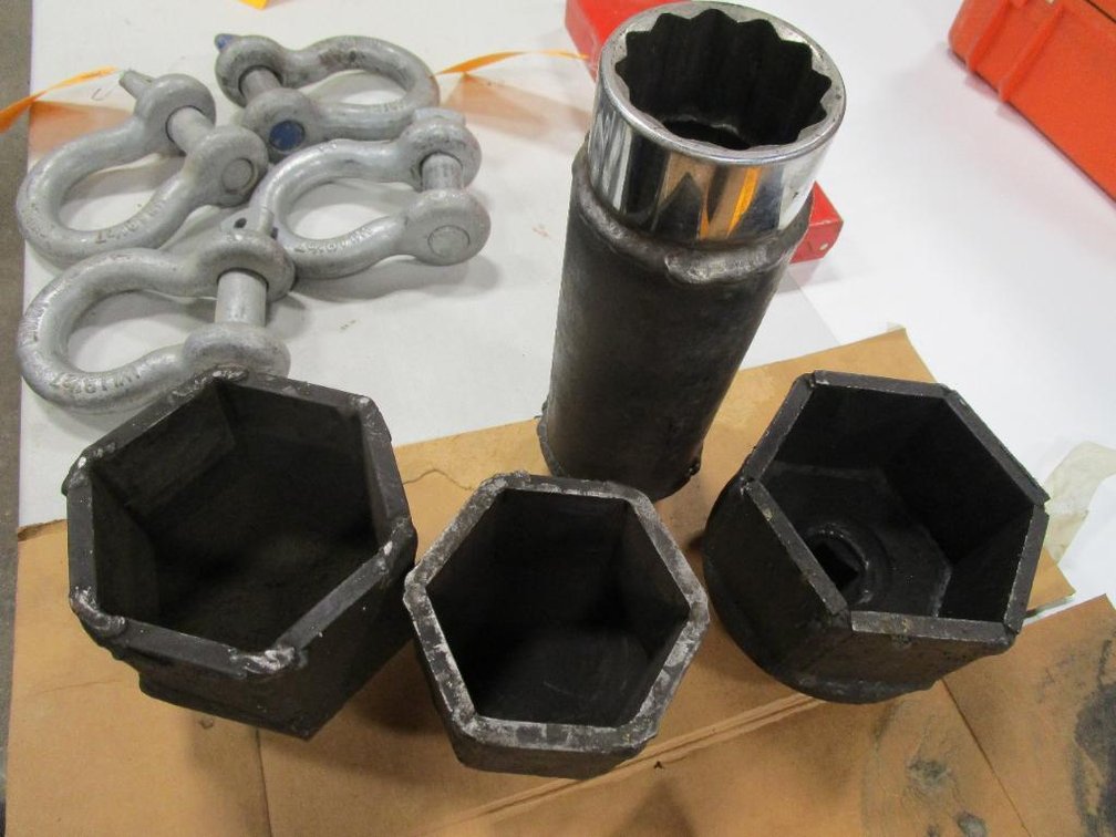(4) Shop Made 1" Drive Sockets