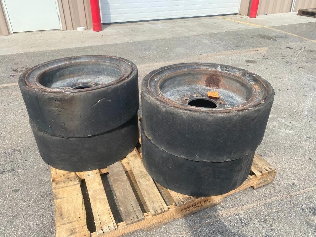 8-Bolt Skid Steer Tires on Rims