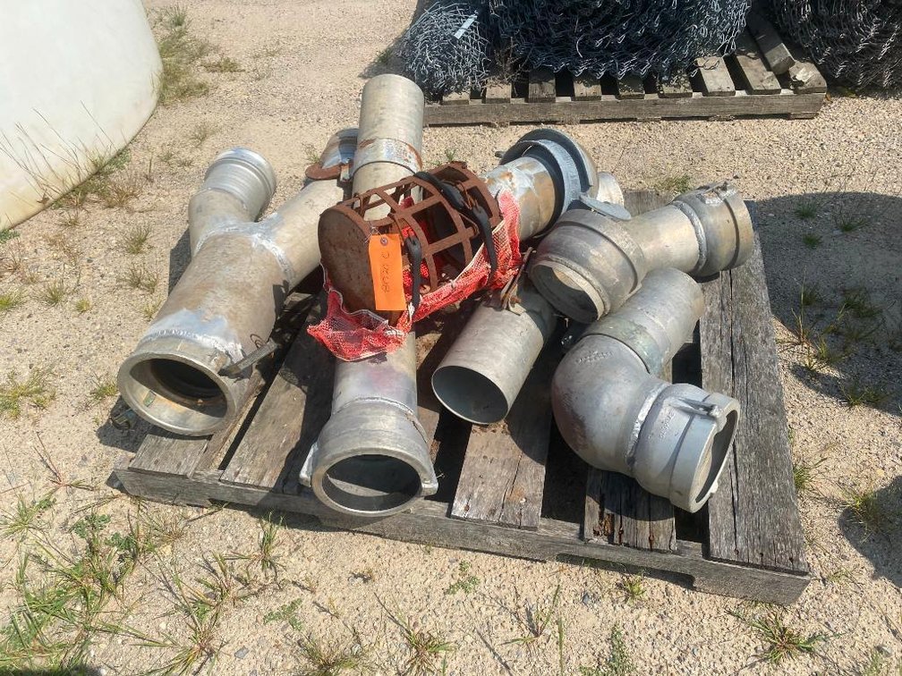 Pallet of Large Hose Fittings