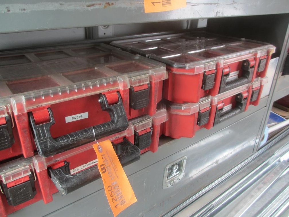 (4) Milwaukee Stacking Hardware Bins (V53)