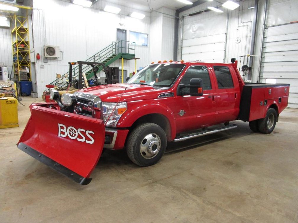 2012 Ford F-450 Lariat Super Duty Diesel 4X4 Service Truck with V-Plow, VIN# 1FT8W4DT8CEB95253