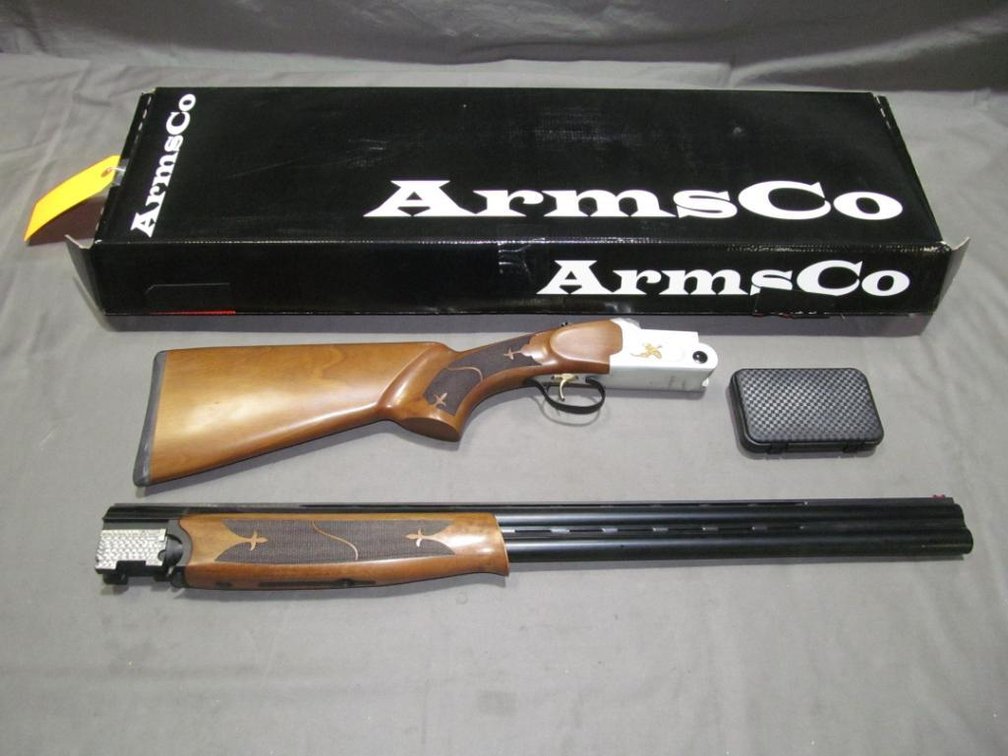 Armsco Model O/U Silver 12 GA Shotgun - SN 12U17-000300