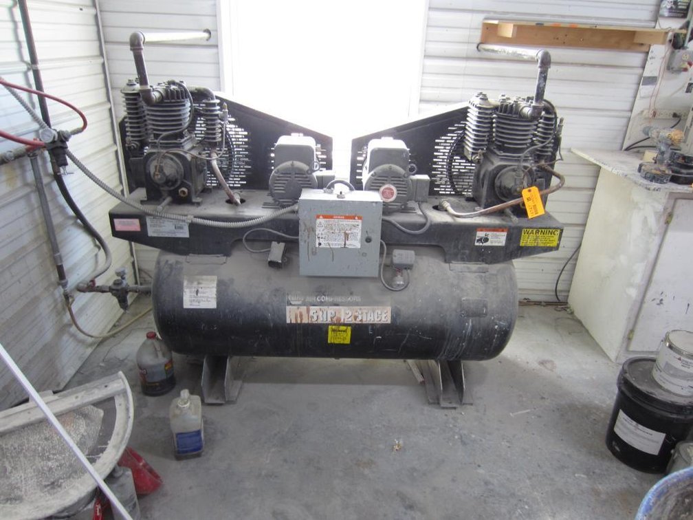 Schrader Bridge Port 120 Gallon Air Compressor (S)