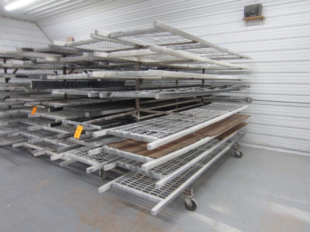 (16) Paint Drying Racks on Rolling Cart (S)