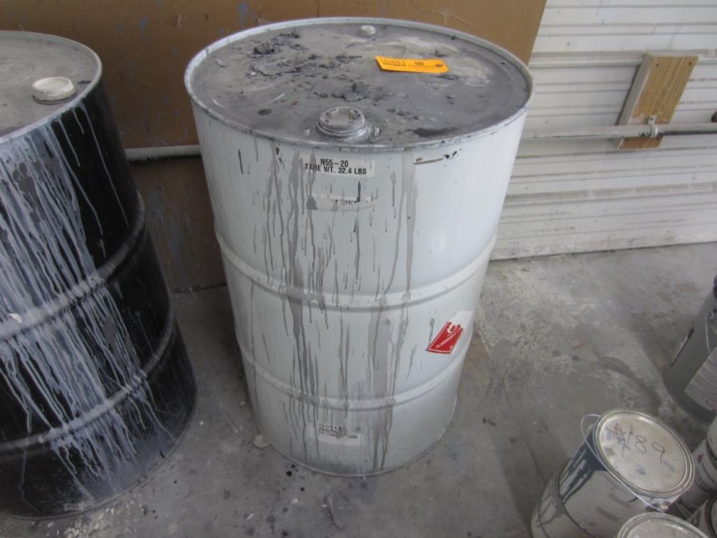 55-Gallon Drum of Unknown Paint Solution (S)