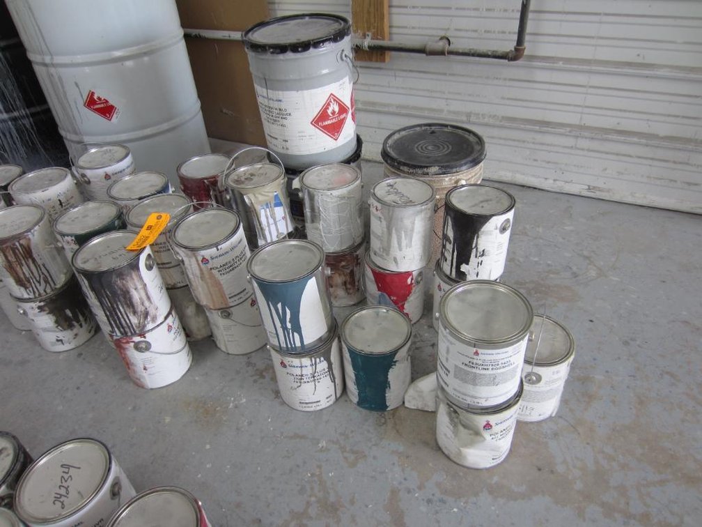 Approximately (35) Misc. 1-Gallon Paint Cans and (3) Partial 5-Gallon Cans (S)