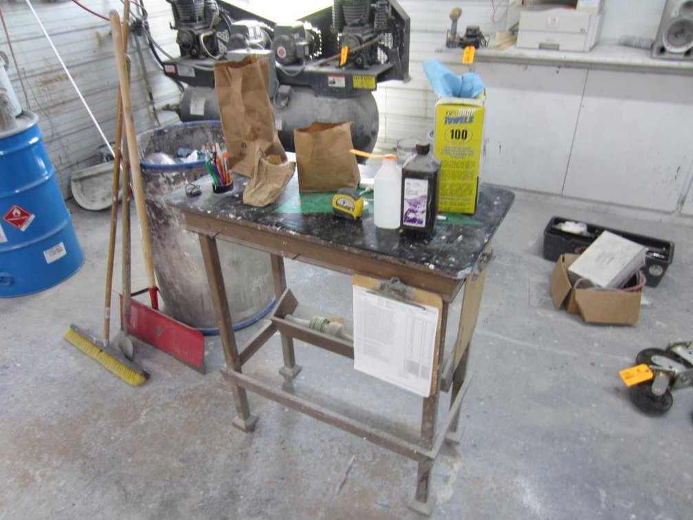 Shop Table on Wheels, Tape, Single Edge Razor Blades, Hydrogen Peroxide and More (S)
