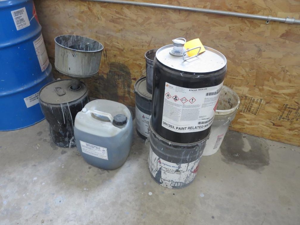 Various 5-Gallon Paint Containers and More (O)