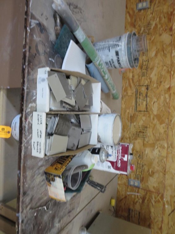 Various Color Samples, Painting Materials, Scrapers, Towels, Hammer, Screen and More (O)