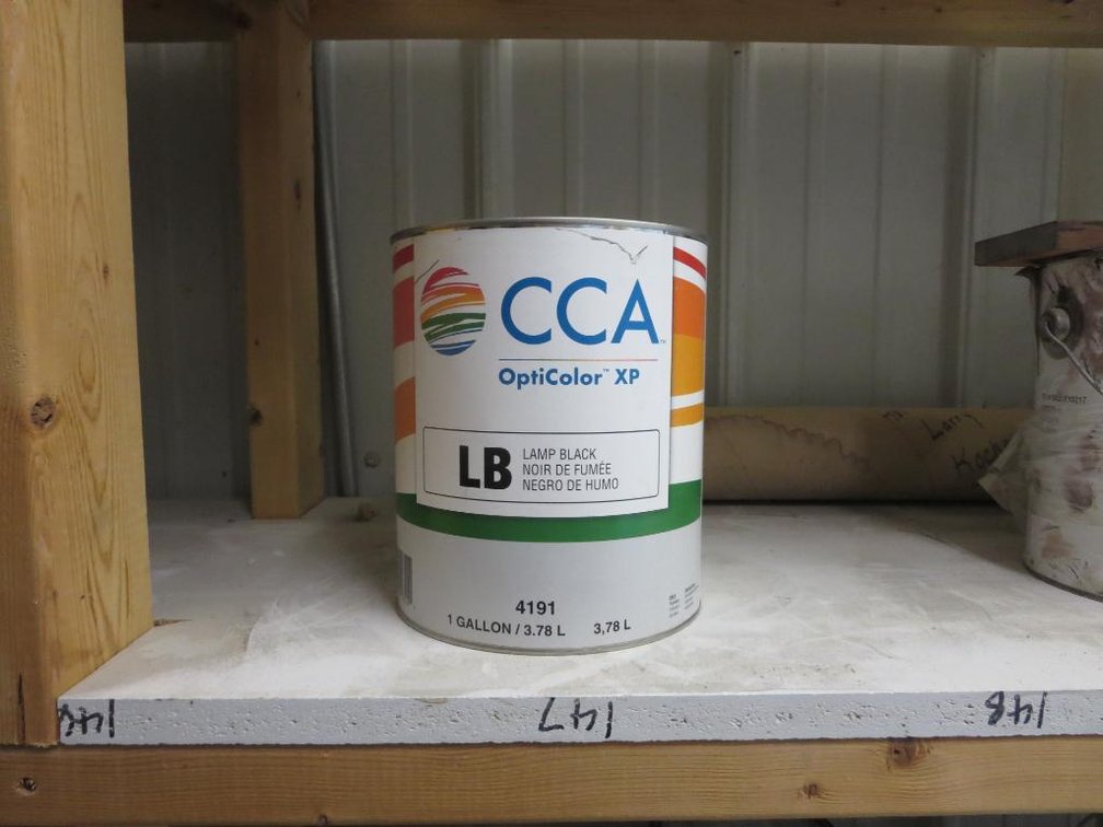 Gallon Can of CCA Opticolor XP Lamp Black Paint (O)
