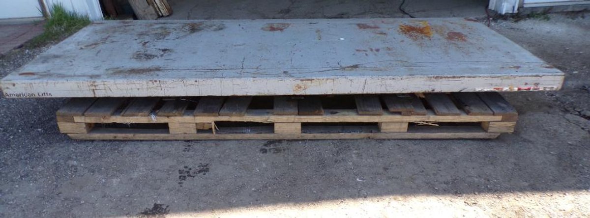 American Lifts Model S36-060 Hydraulic Lift Table 10FT. Long  X 4FT. Wide 6000LB Capacity 1HP Motor 115Volt 7-1/2in. Lowered 46in. Raised Works!