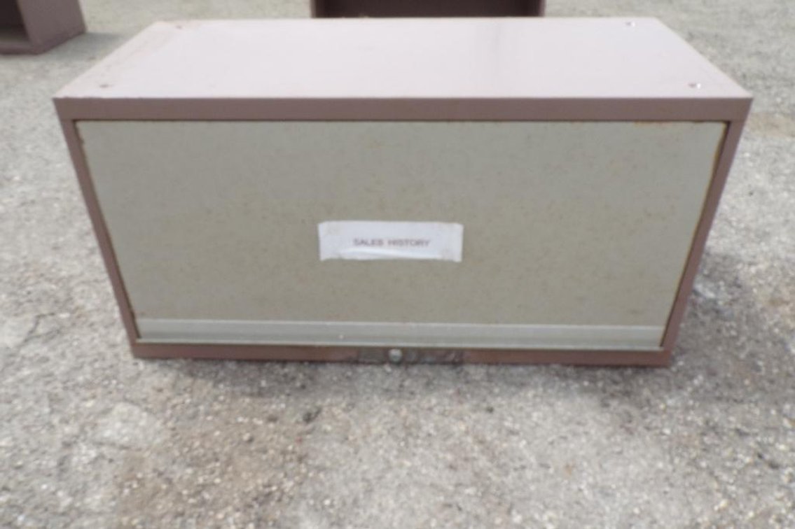 Tan Stackable Data-Cabinet 36 X 17-1/2 X 17-7/8in. Outer Dimensions Lockable No Key! (H)