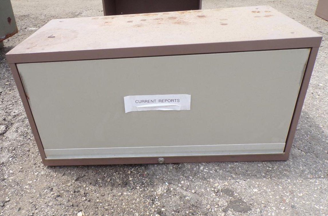 Tan Stackable Data-Cabinet 36 X 17-1/2 X 17-7/8in. Outer Dimensions Lockable No Key!
