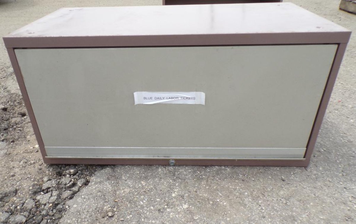 Tan Stackable Data-Cabinet 36 X 17-1/2 X 17-7/8in. Outer Dimensions Lockable No Key! (H)