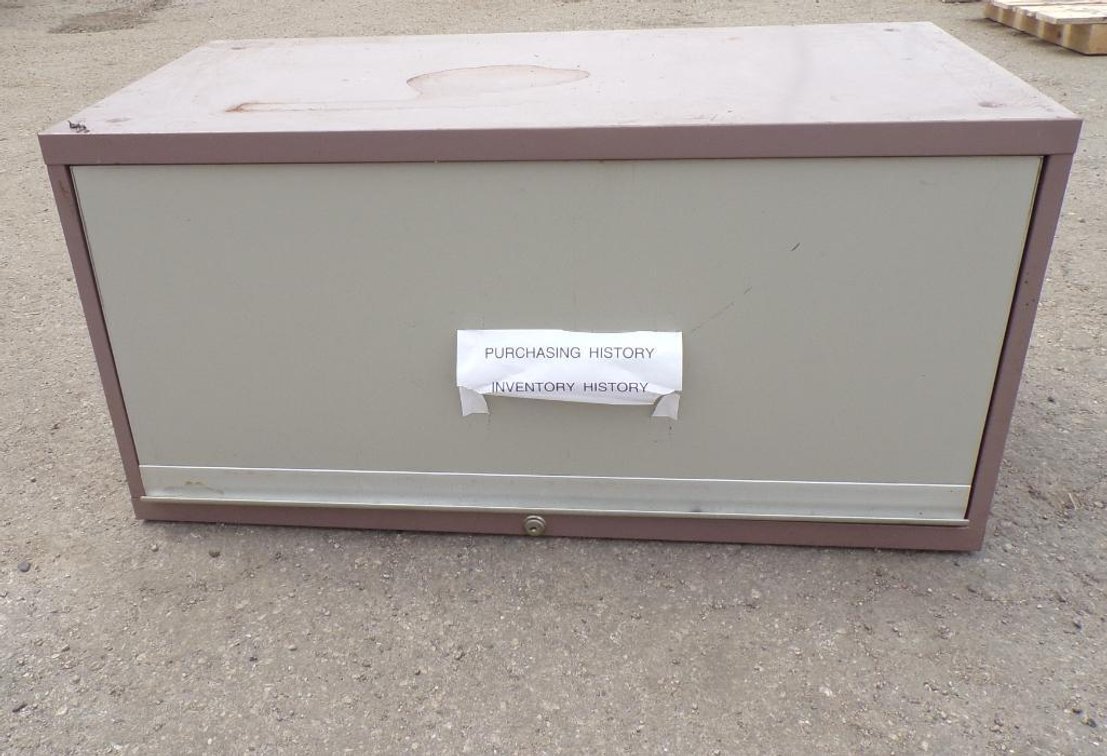 Tan Stackable Data-Cabinet 36 X 17-1/2 X 17-7/8in. Outer Dimensions Lockable No Key! (H)