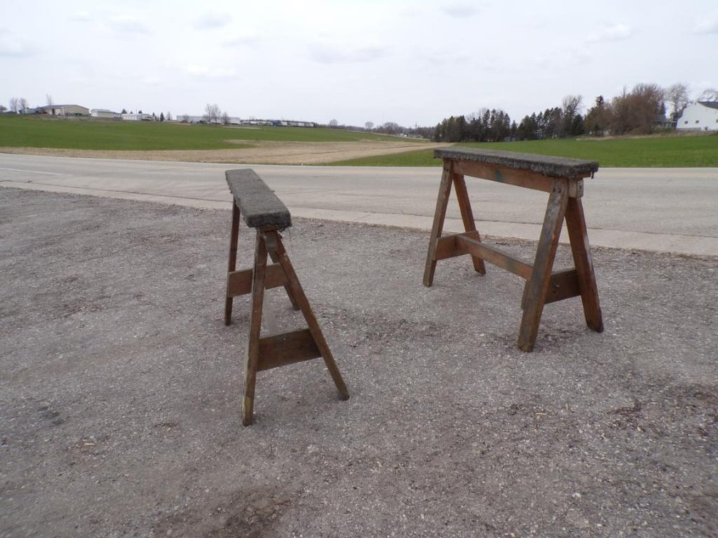 Pair of Wooden Saw Bucks 49in. Long 6in. Wide 35in. High (OS)