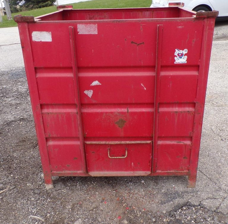 Metal Hopper 39-1/2 X 39-1/4 X 42in. Outer Dimensions 16 X 9in. Opening (OS)