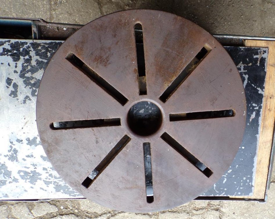 Lathe Face Plate 17-3/4in. Outer Diameter 3in. Shaft (OS)