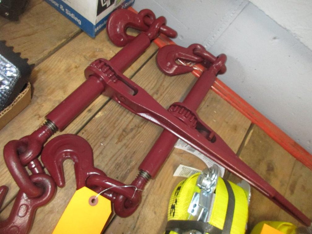 (2) New 3/8 - 1/2 Ratcheting Chain Binders (CW)