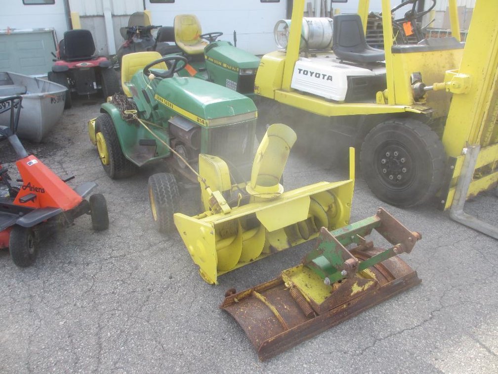 John Deere 214 with Blade - Snowblower - Tiller