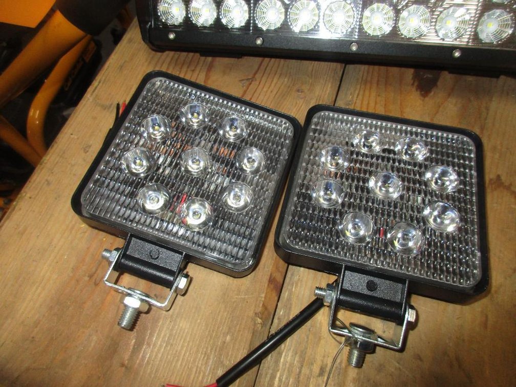 (2) New 4" Square LED Lights (CW)
