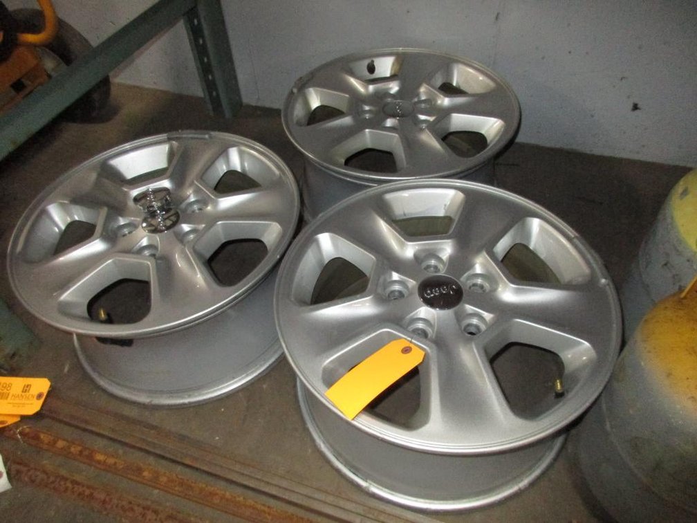 (3) 17" Aluminum Jeep Wheels (CW)